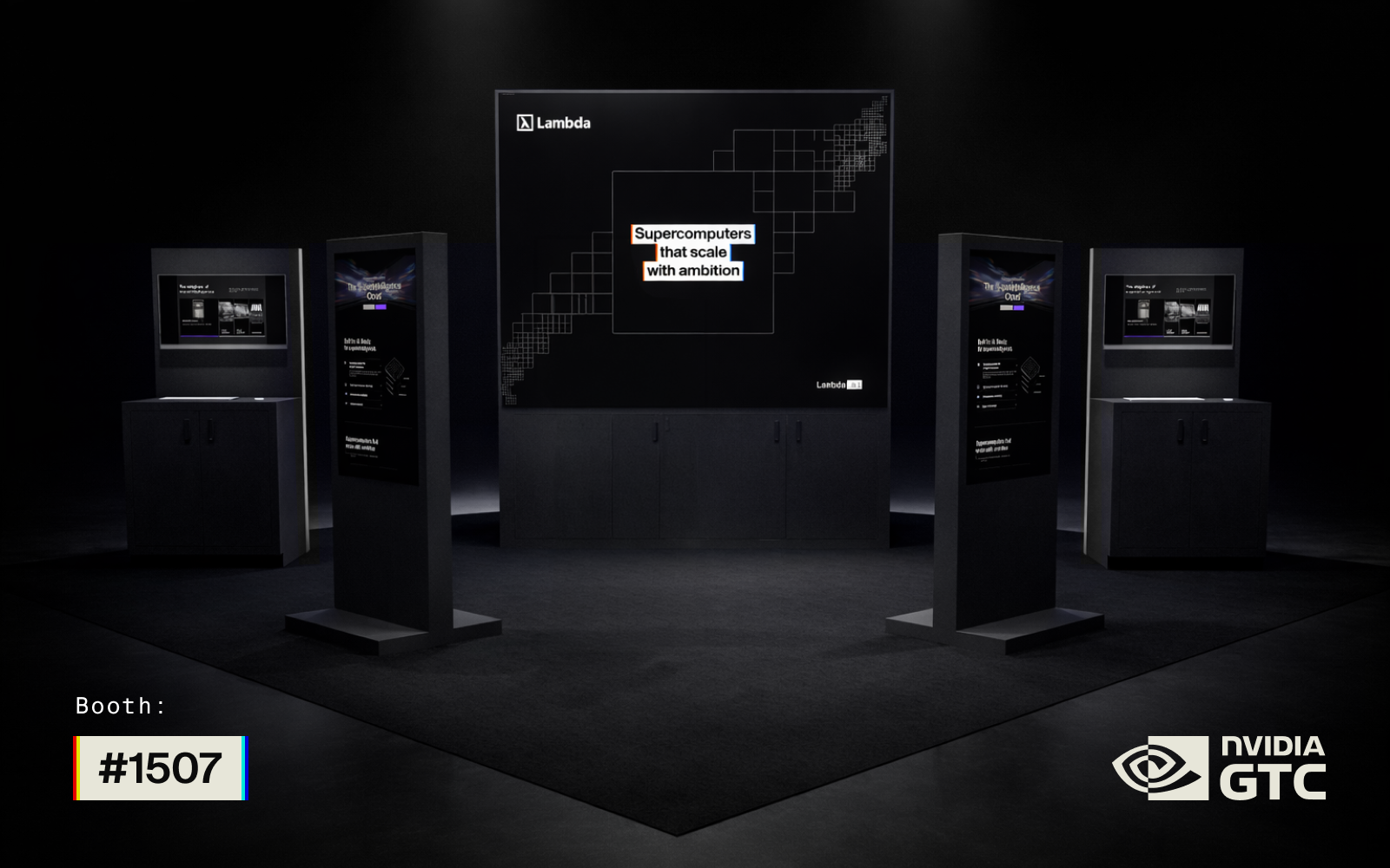 Lambda's booth at GTC 2026 - #1507