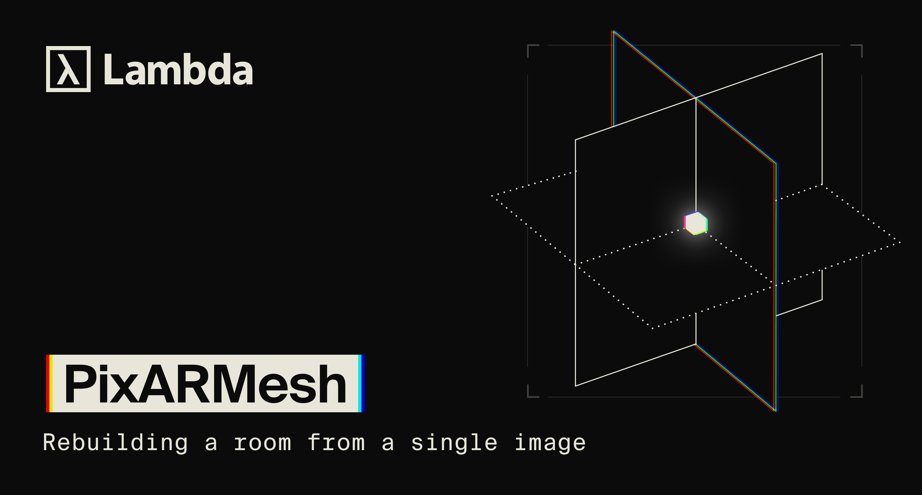 PixARMesh: rebuilding a room from a single image